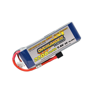 2200mAh 2S 7.4v 35C LiPo Battery - Overlander Supersport Pro