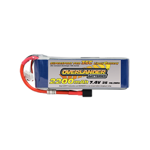 2200mAh 2S 7.4v 35C LiPo Battery - Overlander Supersport Pro